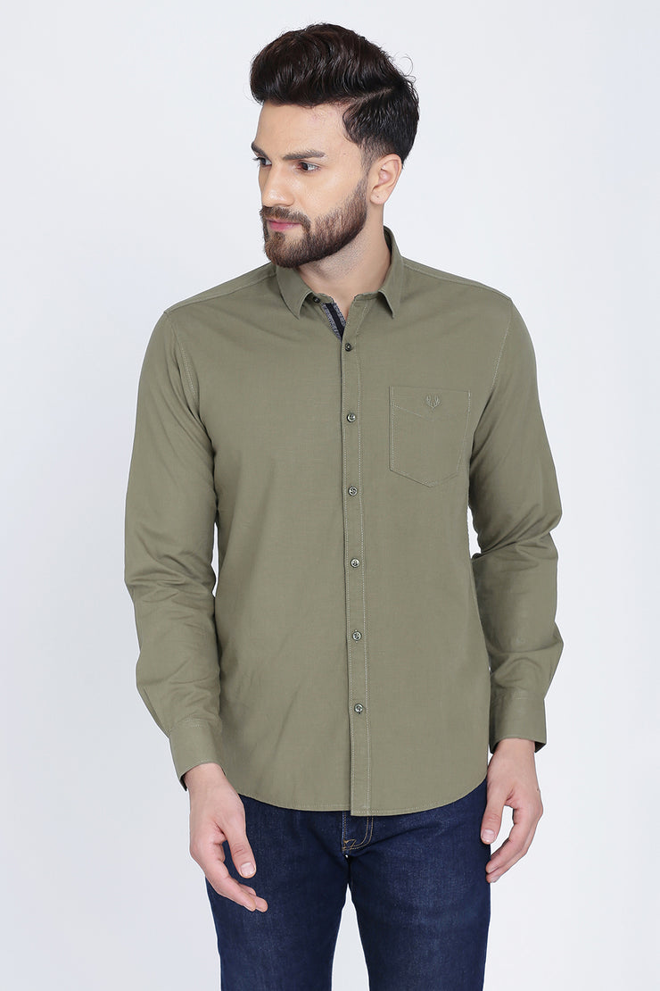 Men Olive Shirt